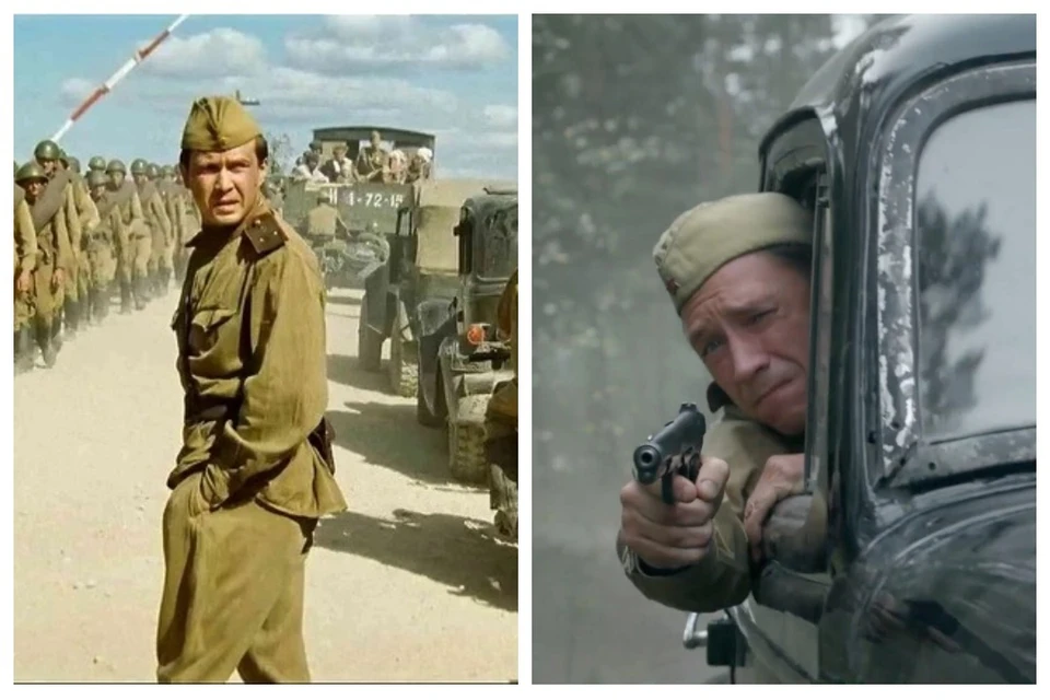 Капитан Алехин в фильме "В августе 44-го..." и в сериале "Операция Неман". Кадры из фильмов