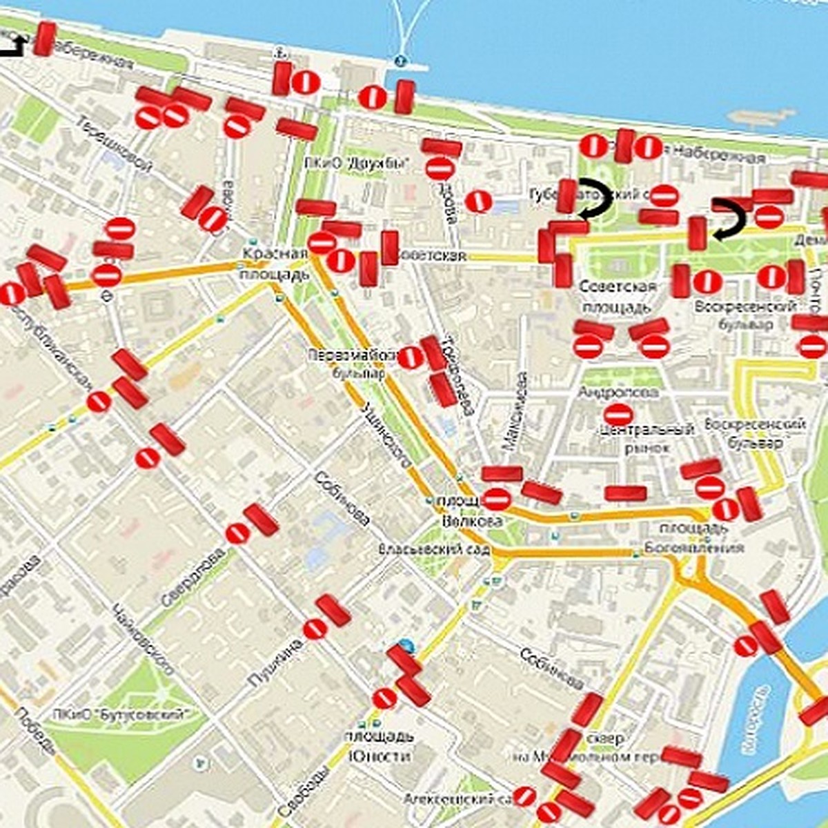 Перекрытие дорог в Ярославле на 9 мая 2023 года: список улиц, схема  перекрытия - KP.RU