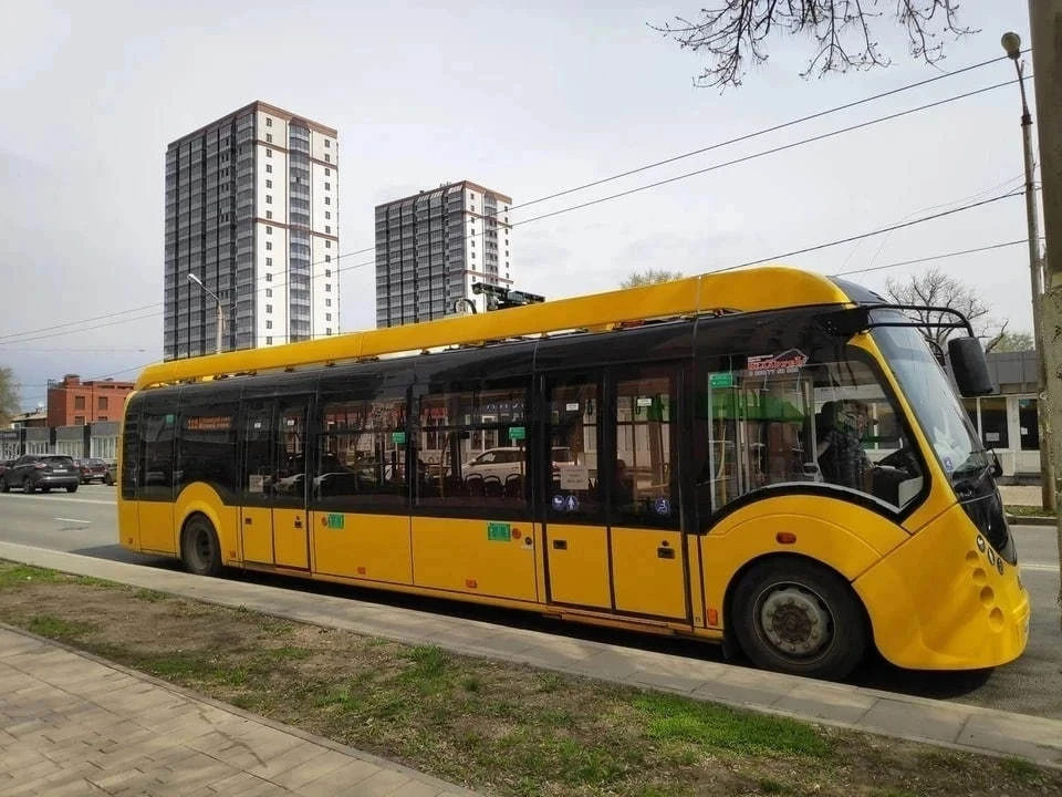 Электробус пойдет по маршруту, как только смонтируют зарядную станцию в Южном городе. Фото: соцсети