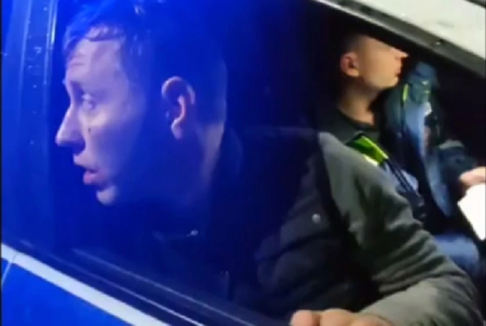 Михаила Тарабукина остановили в Мытищах. Фото: Скриншот из видео