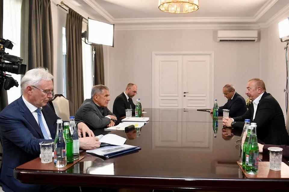 Президент Азербайджана встретился с главой Татарстана Рустамом Миннихановым. Фото: rais.tatarstan.ru