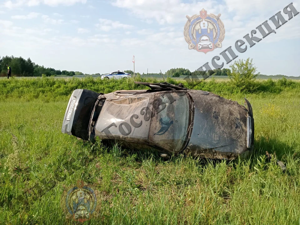 В Чернском районе водитель автомобиля Chevrolet не справился с управлением и перевернулся в кювет