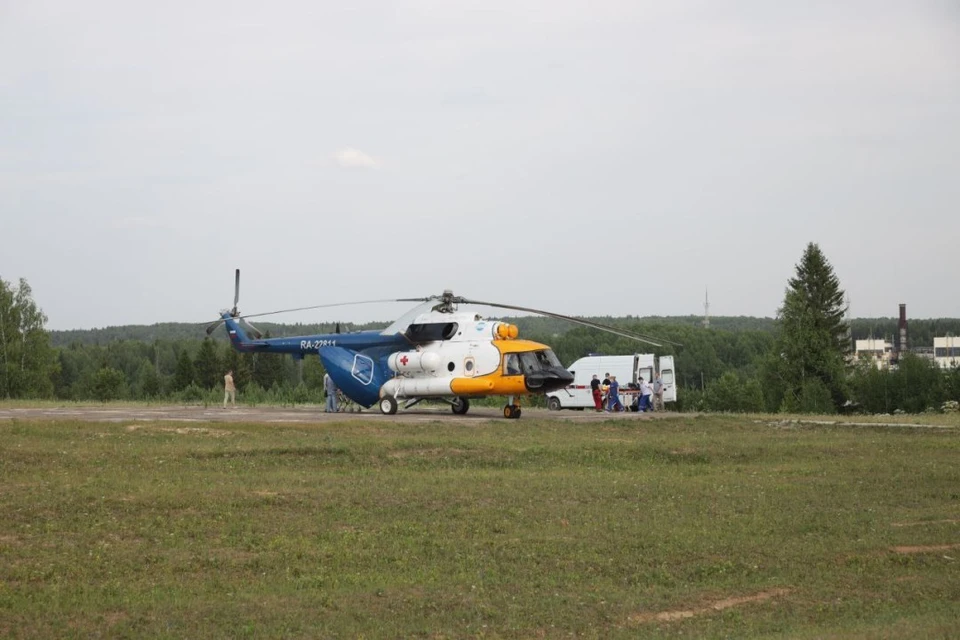 Девочку доставили на вертолете санавиации в Пермь