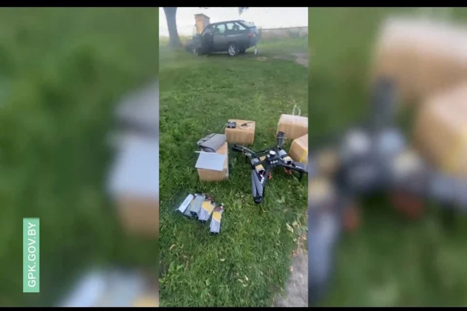 Три беспилотника нашли лидские пограничники в доме на границе с Литвой. Фото: скриншот с видео Пограничного комитета Беларуси