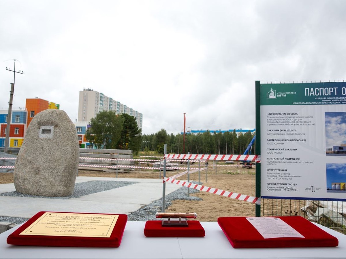 В Сургуте на месте будующей школы заложили памятную «капсулу времени» -  KP.RU