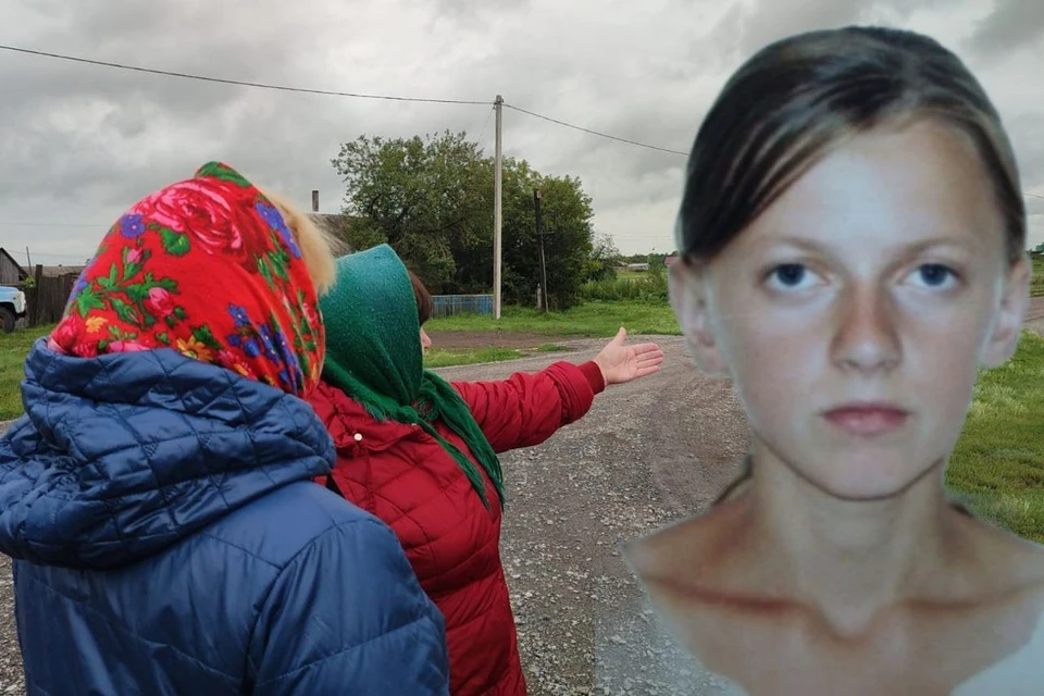 Местные жители показывают на дорогу, где потерялись следы девочки. Фото: Вадим АЛЕКСЕЕВ/ отдел полиции «Усть-Таркский».