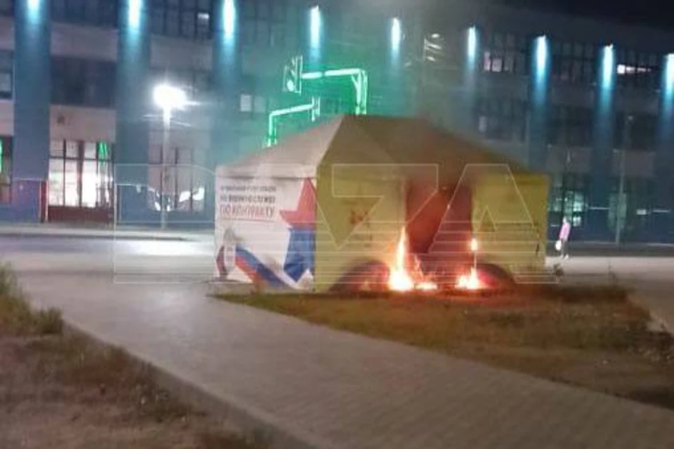 Полицейских вызвал случайный свидетель поджога
