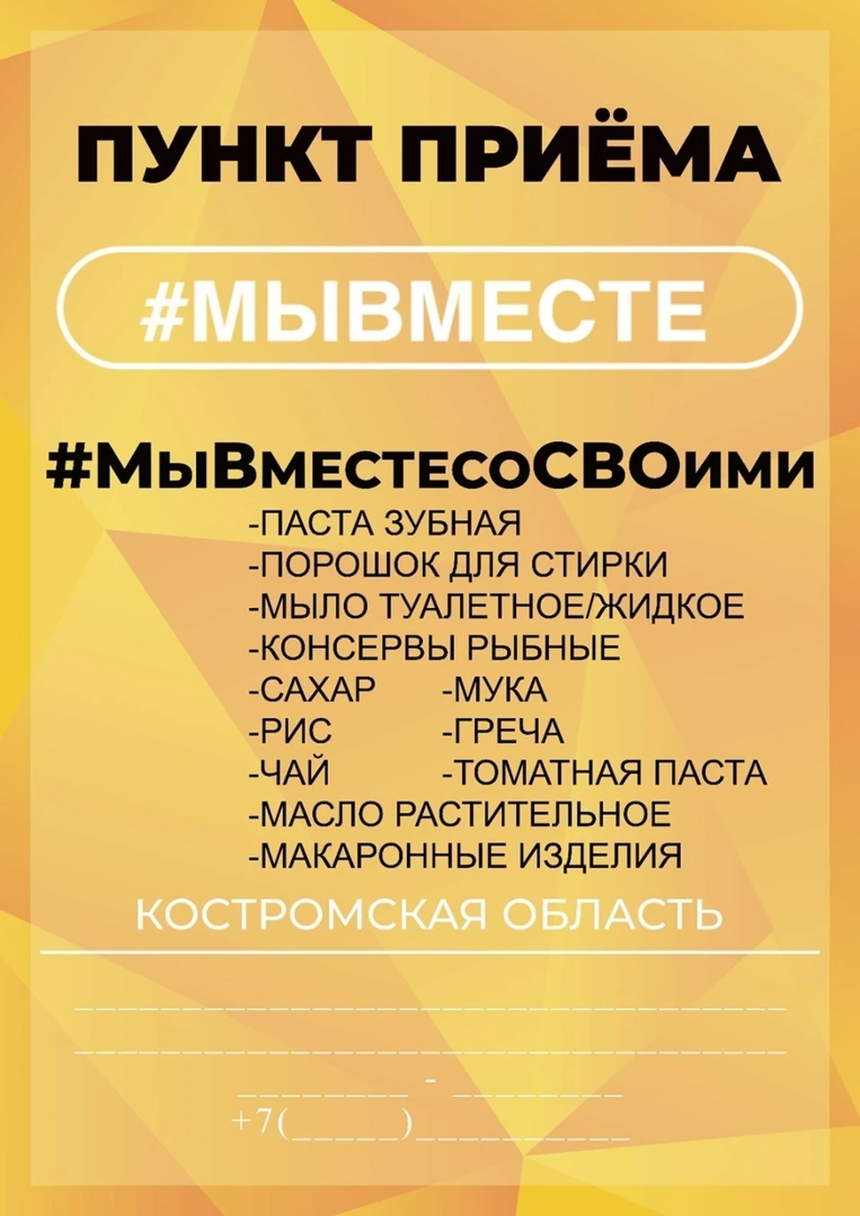 Костромичи могут помочь продуктами нуждающимся жителям ЛНР. Фото: МЦ "Кострома"