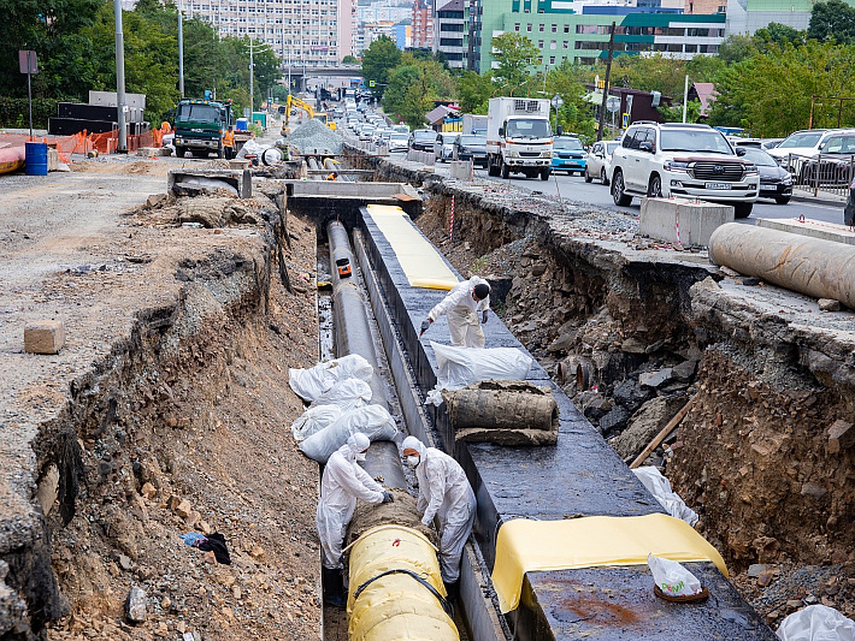 Во Владивостоке завершают реконструкцию участка теплосетей на Гоголя - KP.RU