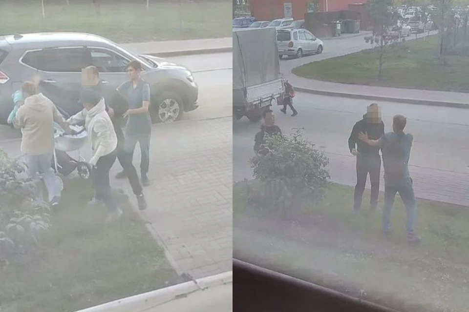 Новосибирец ударил женщину с ребенком на руках. Фото: предоставлено местными жителями