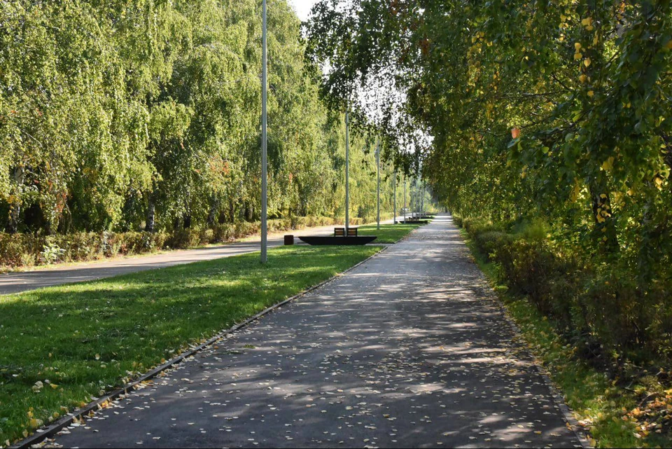 В том месте где аллея расширялась. Сквер Антонова Ульяновск.