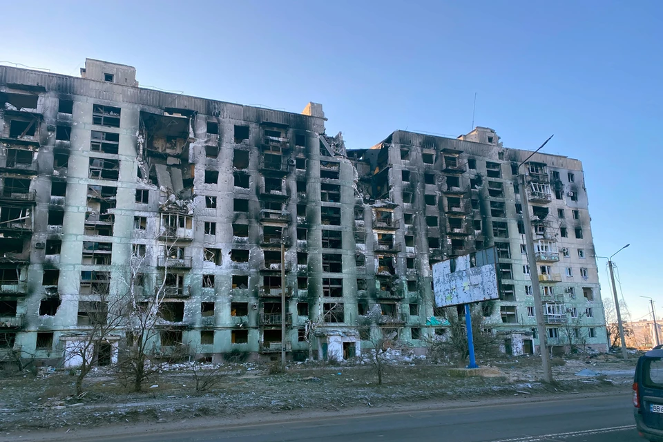 Разрушенные дома Северодонецка