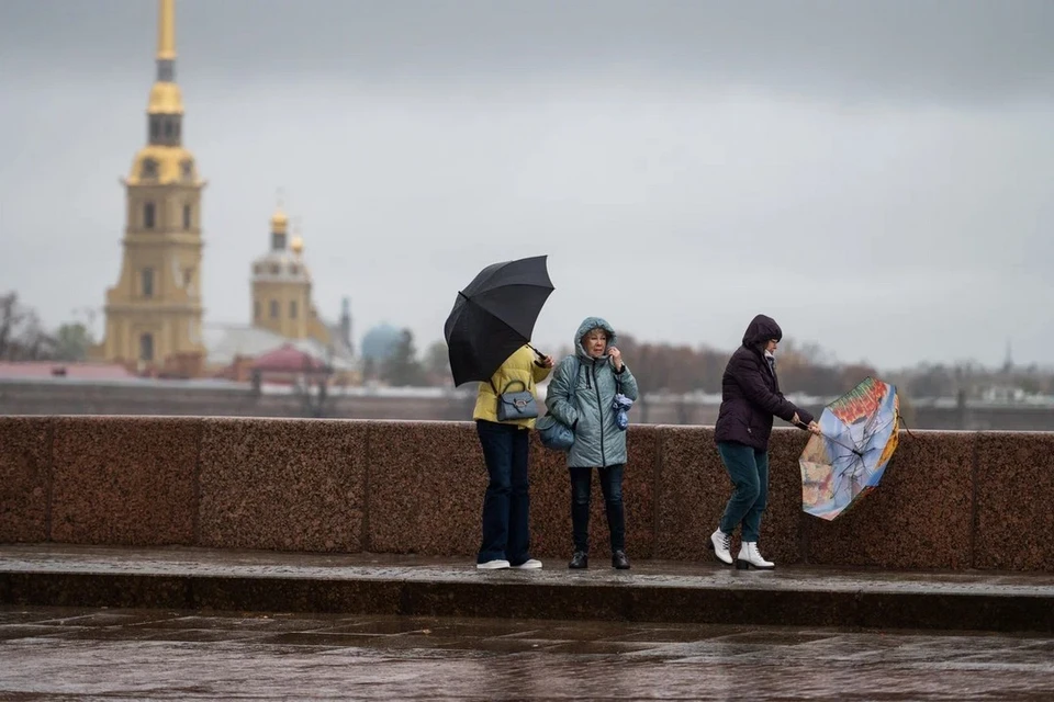 Пасмурная погода с короткими дождями ожидается в Петербурге в понедельник, 16 октября.