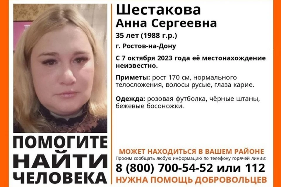Ориентировку распространили волонтеры. Фото: поисковой отряд «ЛизаАлерт»