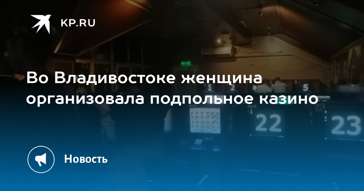 Во Владивостоке женщина организовала подпольное казино -KPRU