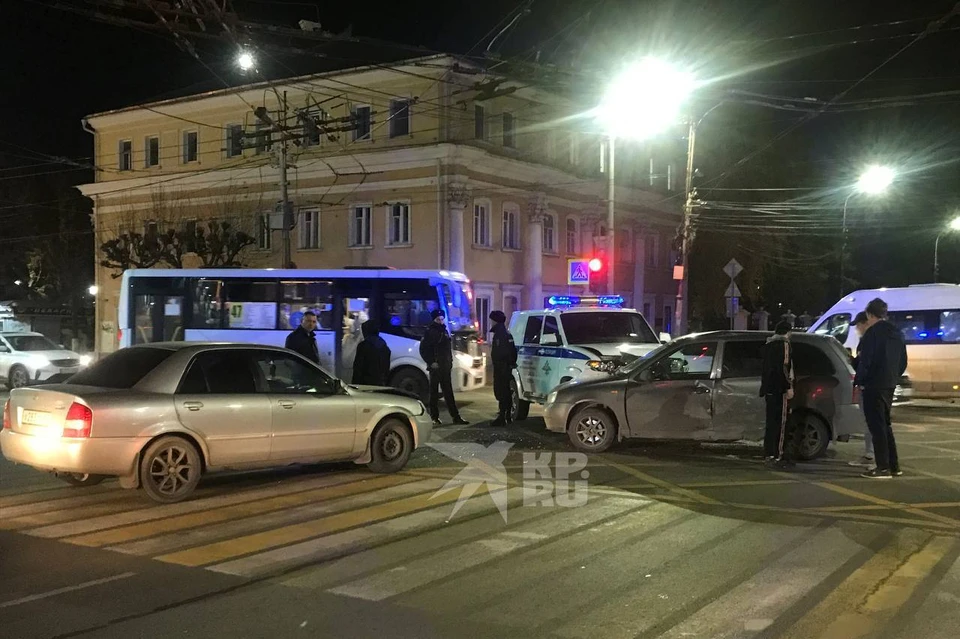 ДТП с участием полиции в центре Рязани 1 ноября.