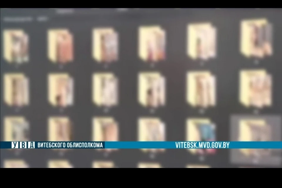 Белорус организовал дома порностудию и распространил фото девушек без их согласия. Фото: стоп-кадр | видео УВД Витебского облисполкома