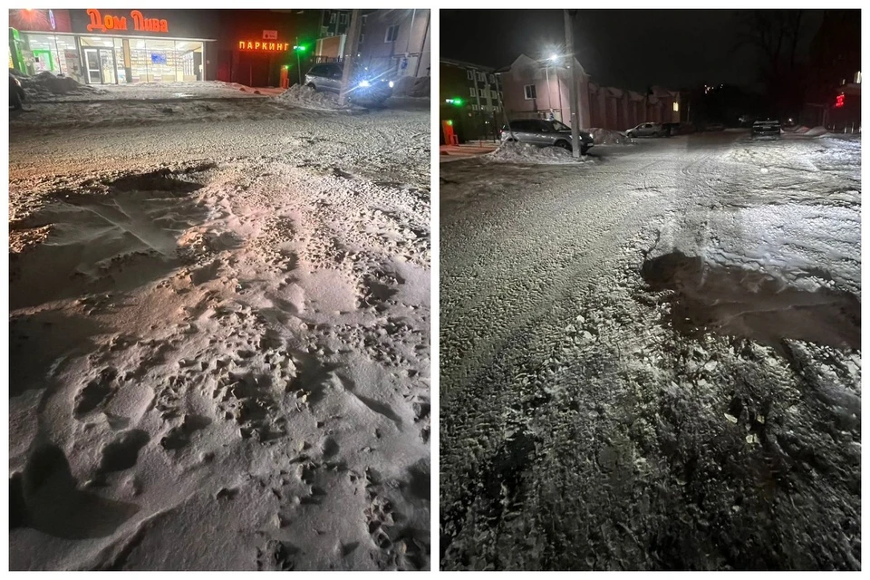 Городские службы оставили яму-ловушку на дороге в центре Рязани. Фото: vk.com/voditelrzn62