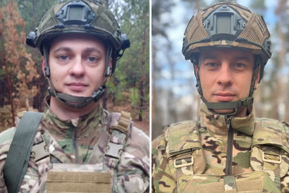 Гвардии рядовой Игорь Бойков и гвардии старший лейтенант Александр Гринько