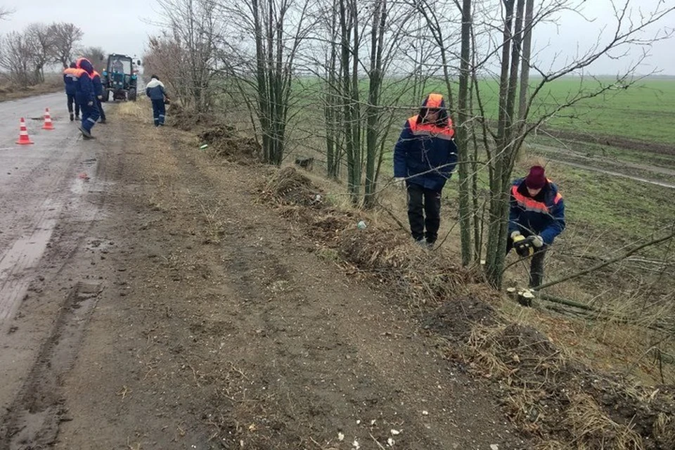 На дорогах Нижнесерогозского и Чаплинского округов вырубили излишнюю растительность. ФОТО: министерство транспорта Херсонской области