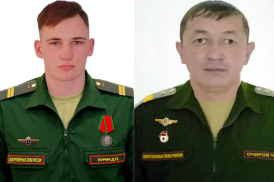Младший сержант Даниил Пурик и старший сержант Чингис Очиров