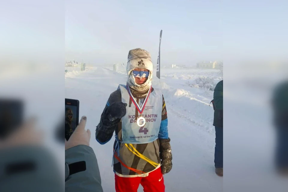 Константин Драгунов, победитель самого холодного марафона планеты. Фото: «Северная заря»