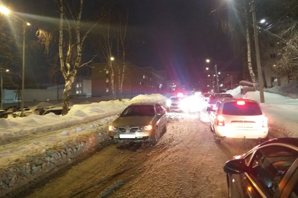 Авария произошла на улице Тимирязева. Фото: ГИБДД Кировской области