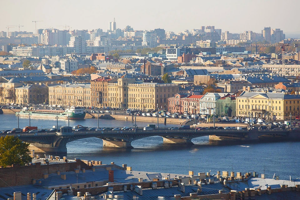 Санкт-Петербург. Вид на город сверху.