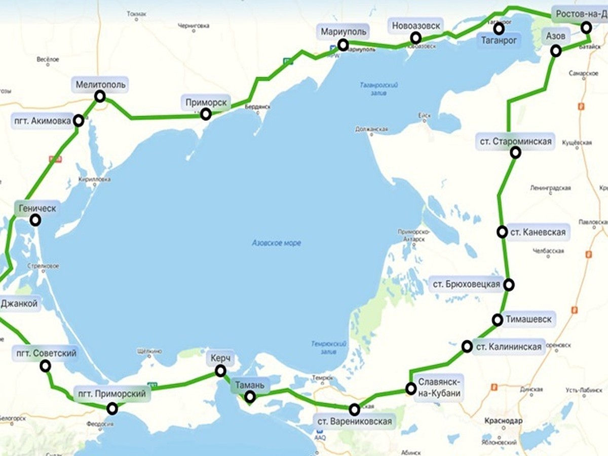 Дорогу построят за пять лет. Транспортное кольцо создадут вокруг Азовского  моря - KP.RU