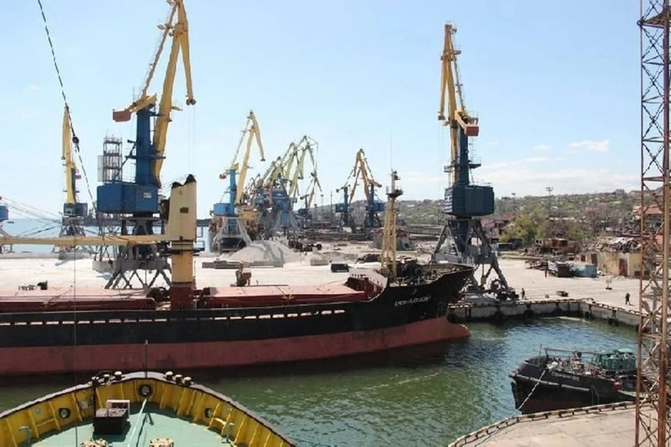 С начала года Мариупольский порт отправил 28 тысяч тонн зерна. Фото: ТГ/Пушилин