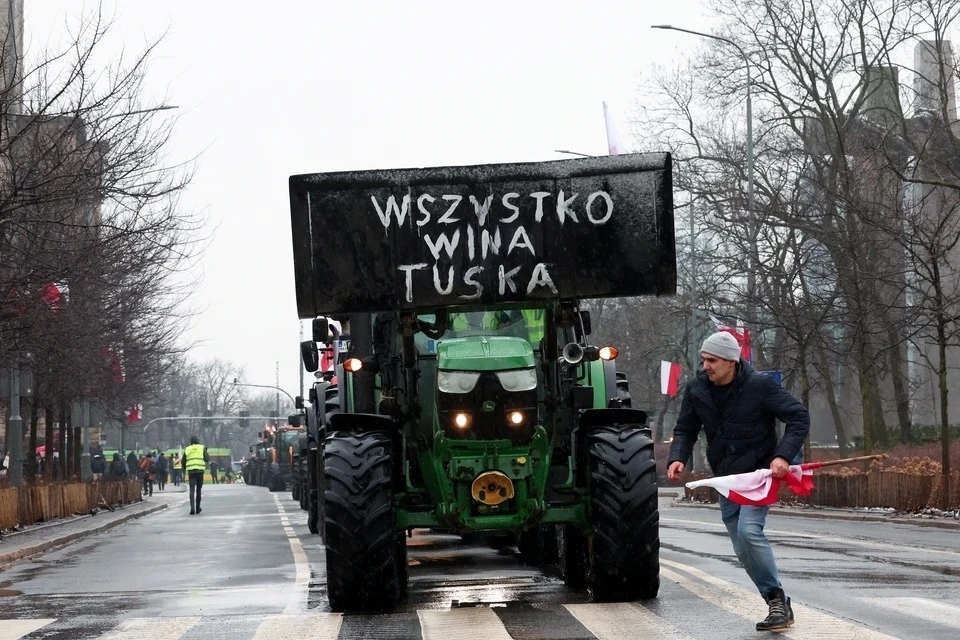 КПП на границе Калининградской области и Польши закрыт из-за протеста фермеров