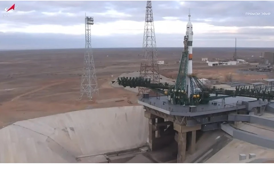 Пуск ракеты "Союз-2.1а" с кораблем "Союз МС-25" к МКС отменили 21 марта. Фото: стоп-кадр | видео Роскосмос ТВ.