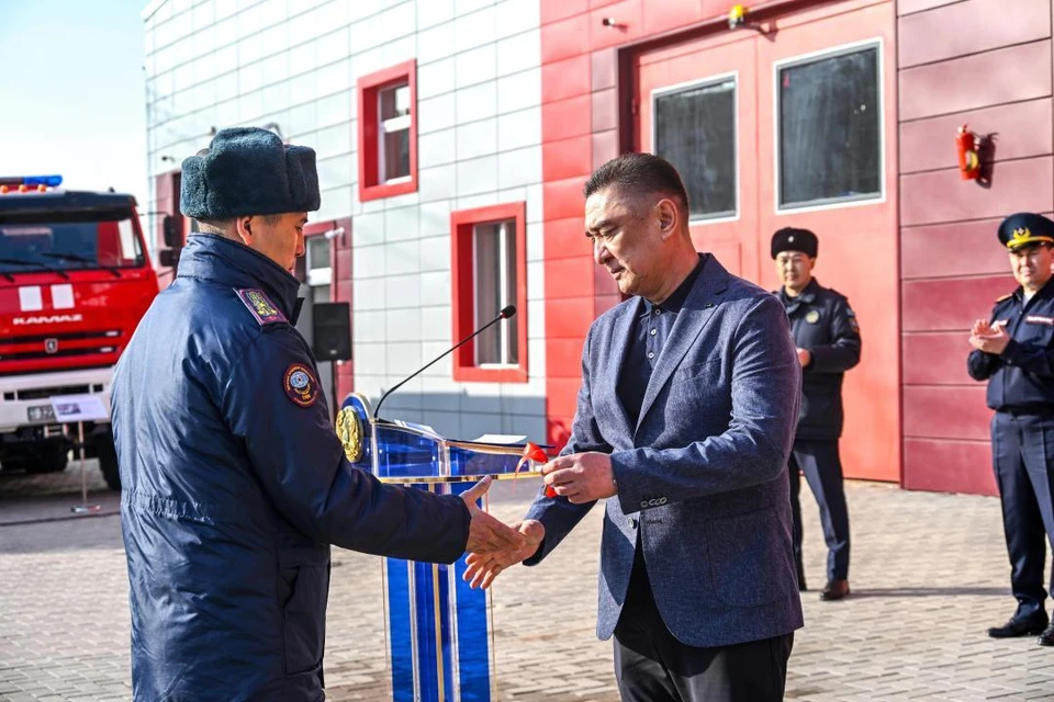 В Бостандыкском районе в микрорайоне «Нур-Алатау» прошла торжественная церемония открытия нового пожарного депо.