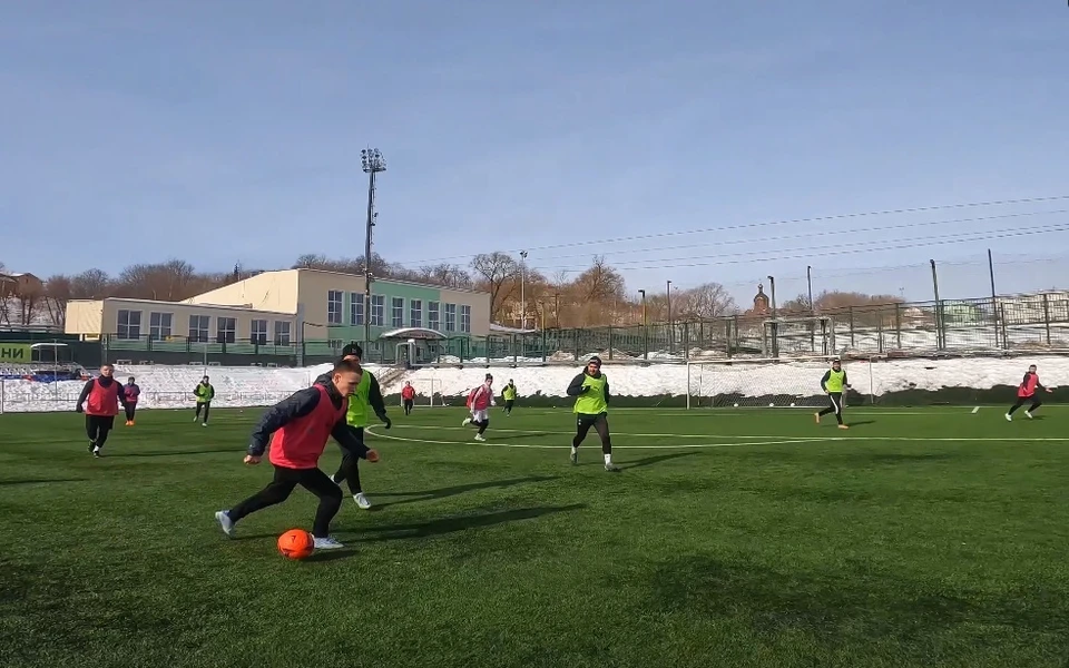 Тренировка владимирского "Торпедо". Кадр из видео пресс-службы клуба.