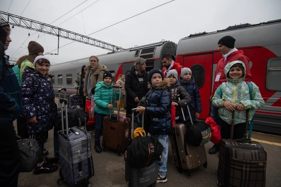Детей из Белгородской области встретили в Ленобласти. Фото: t.me/drozdenko_au_lo