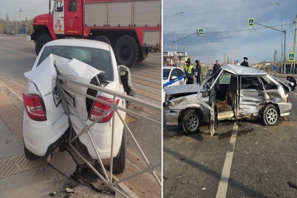 Полицейский гнал через перекресток на запрещающий сигнал светофора и устроил смертельное ДТП. Фото: МВД Дагестана