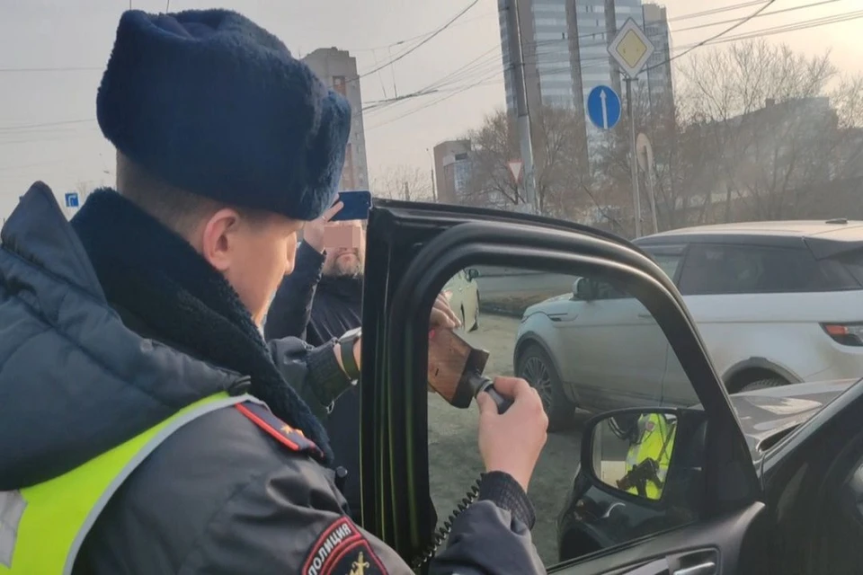 В Новосибирске полицейские ловят водителей с тонированными стеклами. Фото: ГУ МВД НСО.