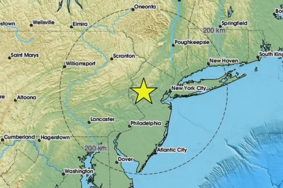 В районе Нью-Йорка сильные землетрясения случаются довольно редко