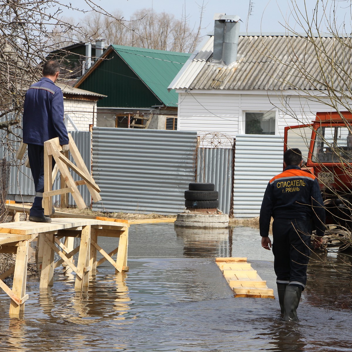 Половодье в Рязани 2024: в Борках сооружают настилы, в Торговый городок  зашла Ока - KP.RU