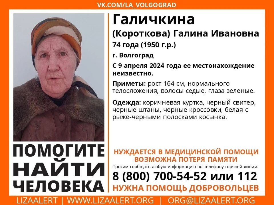 Женщина пропала накануне. Фото: Лиза Алерт.