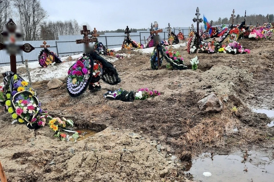 Жители Суоярви пожаловались на затопленное кладбище. Фото: vk.com/podsuo