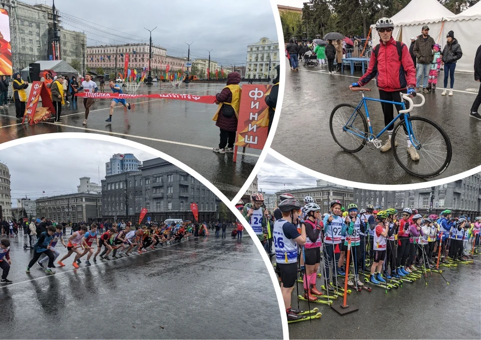 Традиционная эстафета, велогонка, гонка на лыжероллерах и роликах собрали в Челябинске более 100 участников