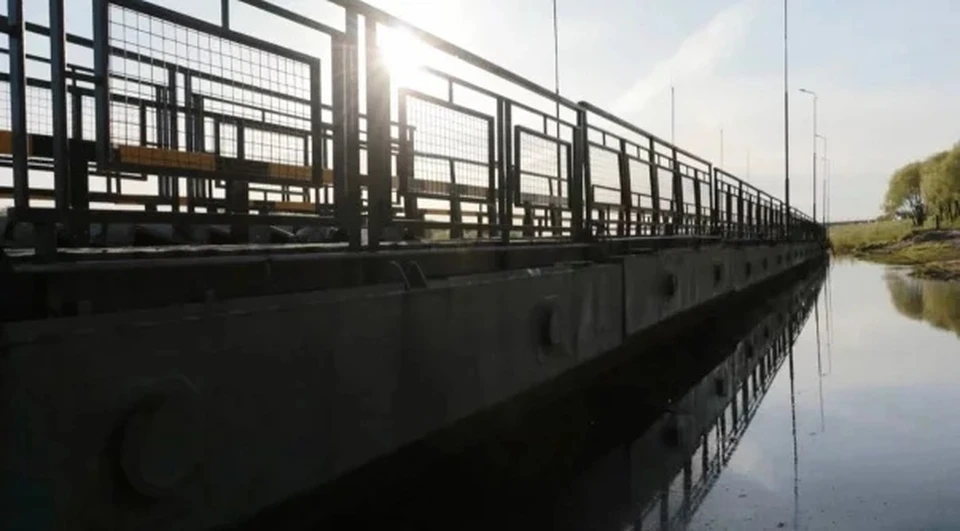 В Калуге задерживается установка понтонного моста