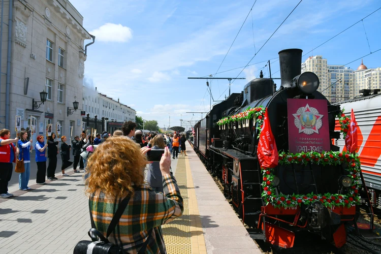 Ретропоезд «Воинский эшелон» прибыл 8 мая в Волгоград