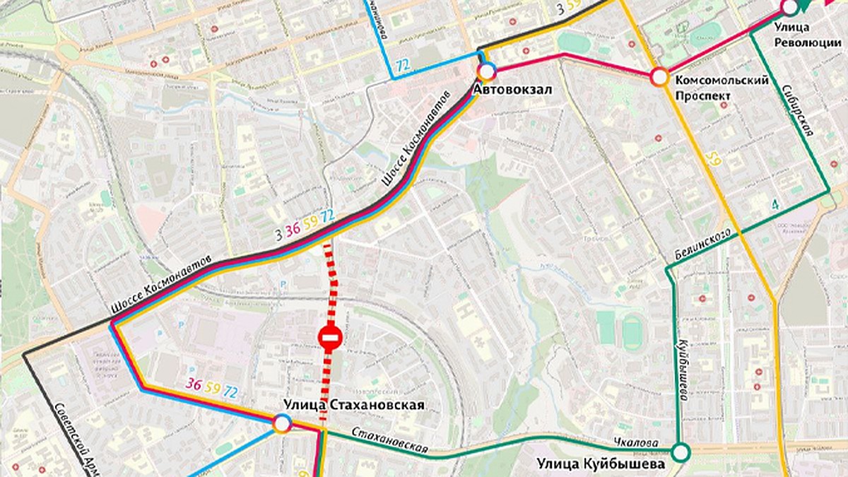 В Перми напомнили схему движения автобусов после закрытия улицы Карпинского  - KP.RU