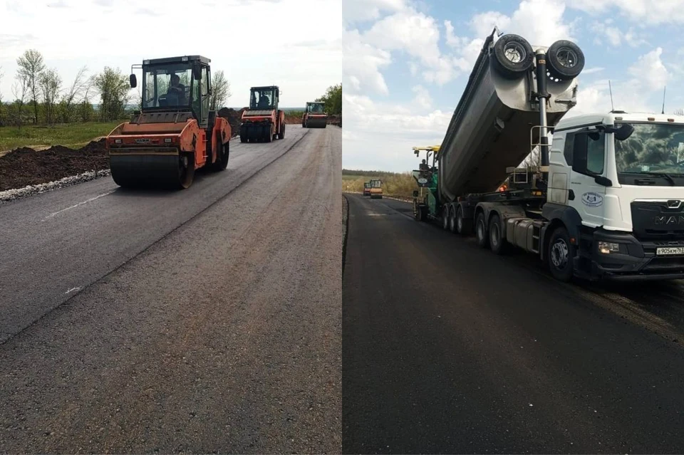 В селе Украинка продолжаются работы по установке бортового камня для будущих тротуаров. / Фото: vk.com/bkadsamarobl