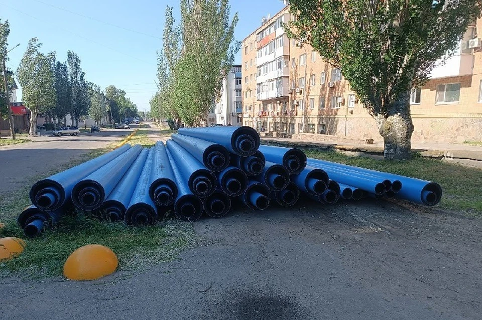 В Бердянске ведутся работы по замене сетей водоснабжения и водоотведения. ФОТО: администрация Бердянска