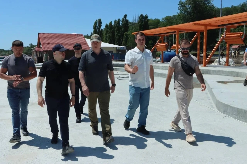 Марат Хуснуллин побывал с рабочим визитом в ДНР. Фото: ТГ/Хуснуллин