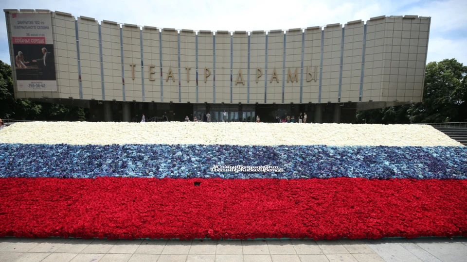 В Краснодаре создадут флаг из живых цветов в День России Фото: пресс-служба городской администрации