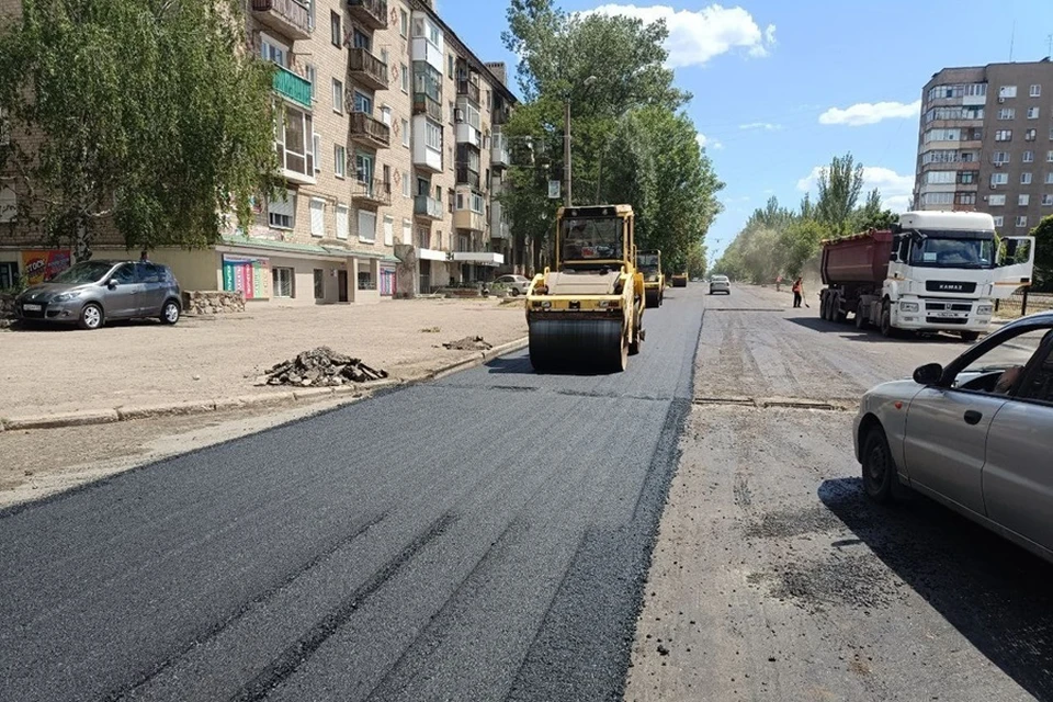 В пяти городах ДНР завершается восстановление улично-дорожной сети. Фото: Минтранс ДНР